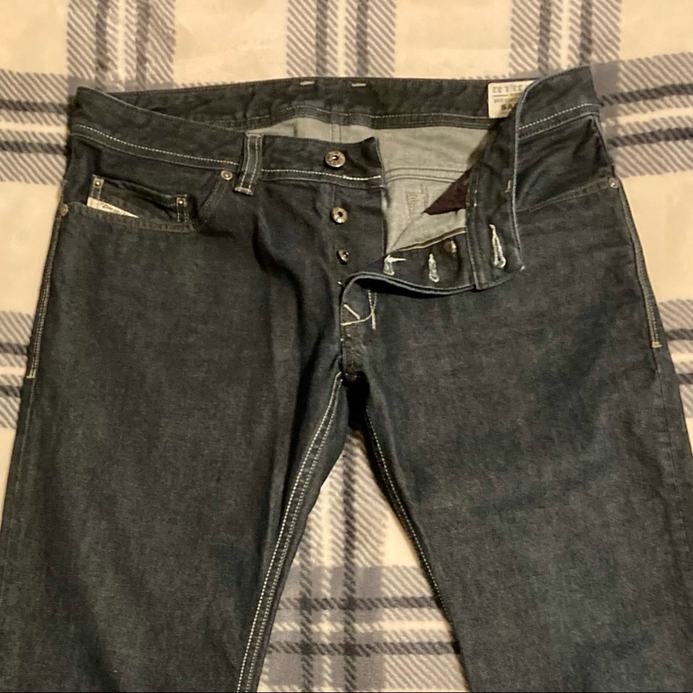 Mens Diesel Safado slim relaxed straight leg dark denim jean 33 x 32